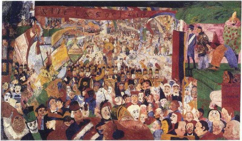 James Ensor Christs Entry Into Brussels in 1889 China oil painting art